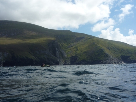 One of the deep inlets cut into the northern side of Slievemore